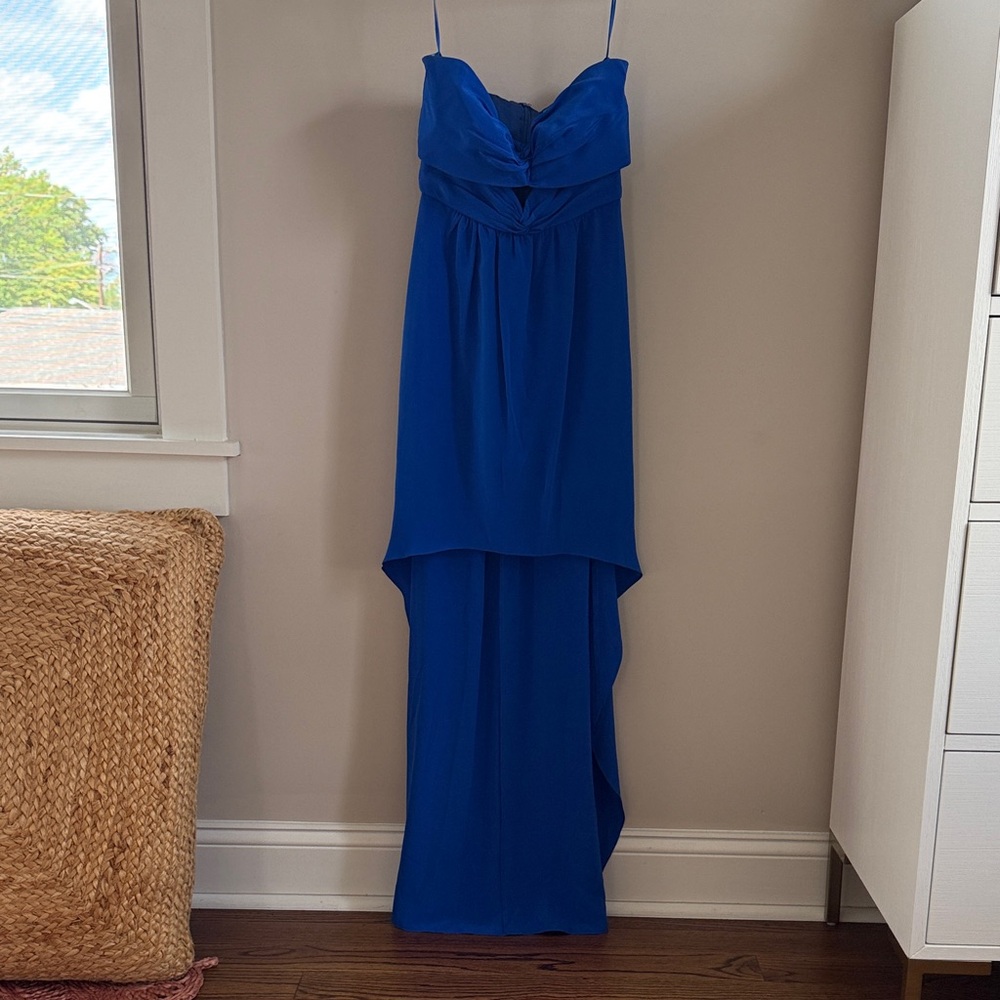 JAYGODFREY Royal Blue High-Low Evening Dress